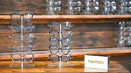 A rack of Tom Ford Eyeglasses